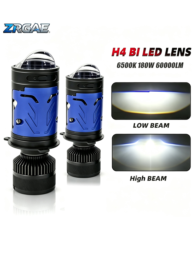 Universal Motorcycle Led Headlight Projector - 2 pièces H4 Bi Mini LED
