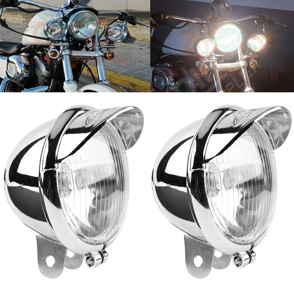 Universal Motorcycle Led Headlight Projector - Phare antibrouillard universel chromé pour motos,