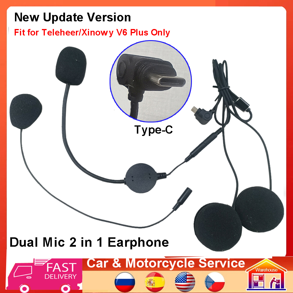 Universal Motorcycle Helmet Intercom Headset - Haut-parleur pour casque de moto, Type
