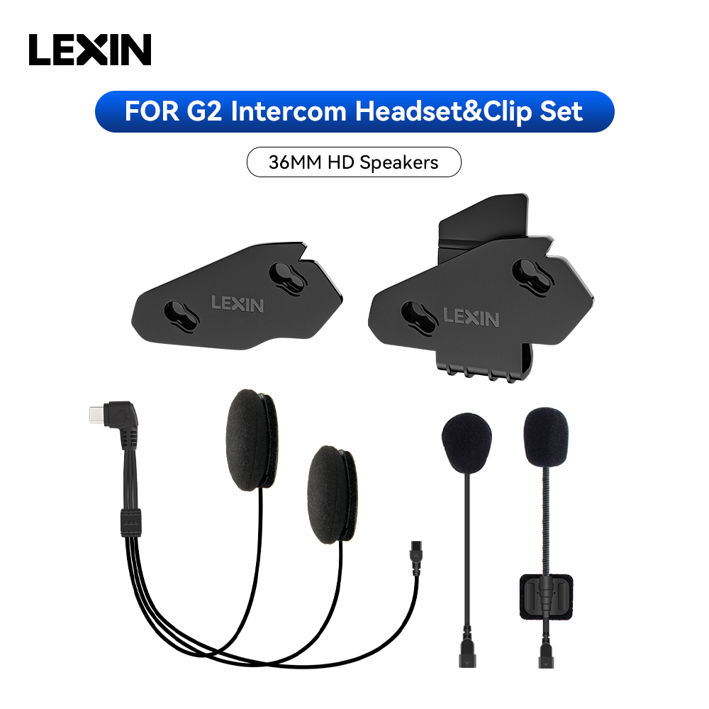 Universal Motorcycle Helmet Intercom Headset - LEXIN-G2 moto Interphone casque et Clip