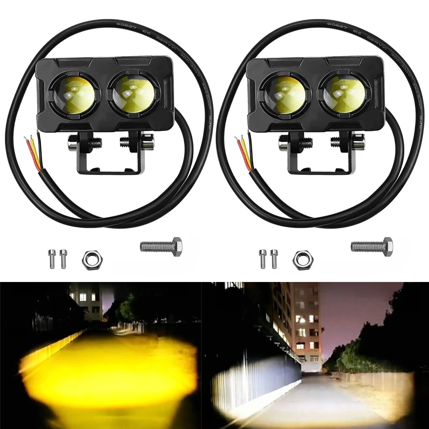 Atv Parts - 1/2 pièces moto LED antibrouillard ATV
