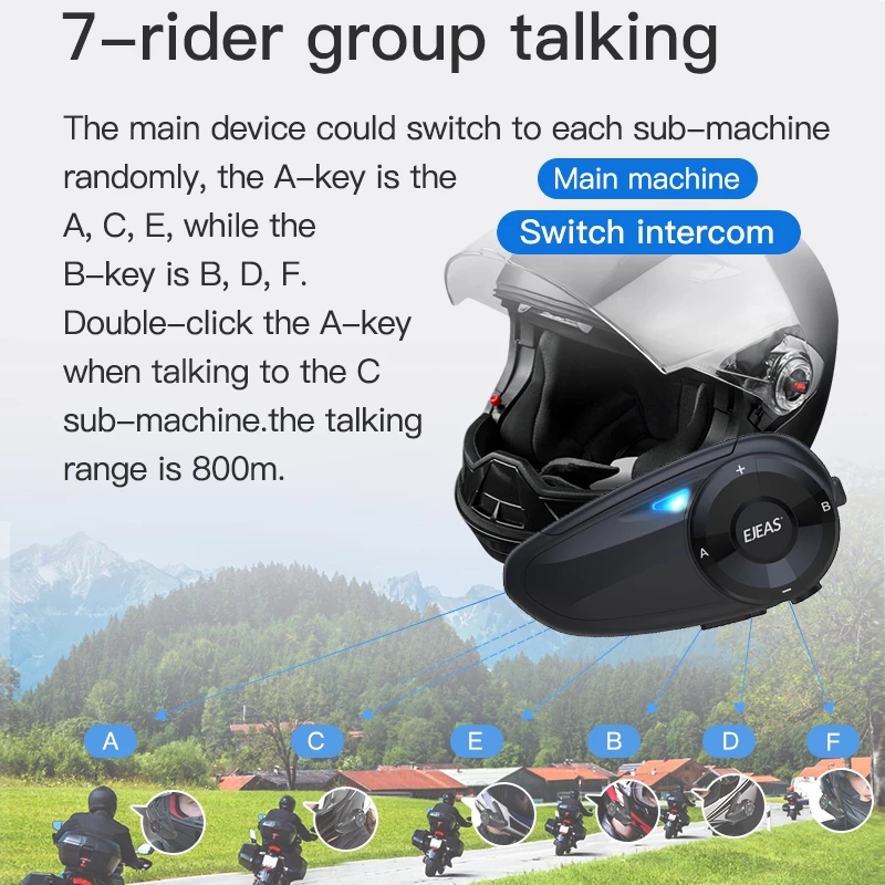 EJEAS Q7 casque de moto casque - Universal Motorcycle Helmet Intercom Headset avis et prix
