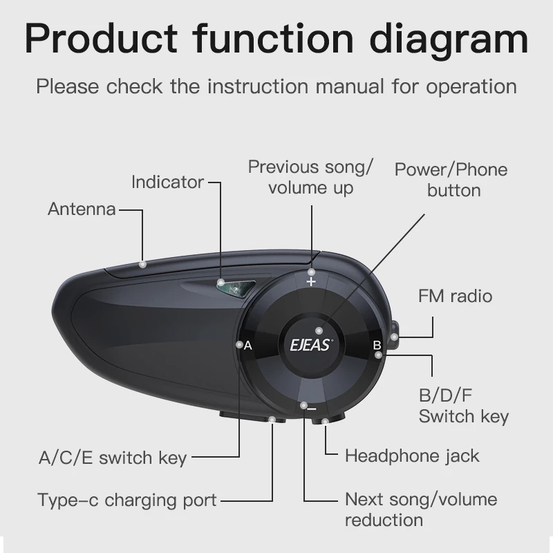 EJEAS Q7 casque de moto casque - Universal Motorcycle Helmet Intercom Headset avis et prix