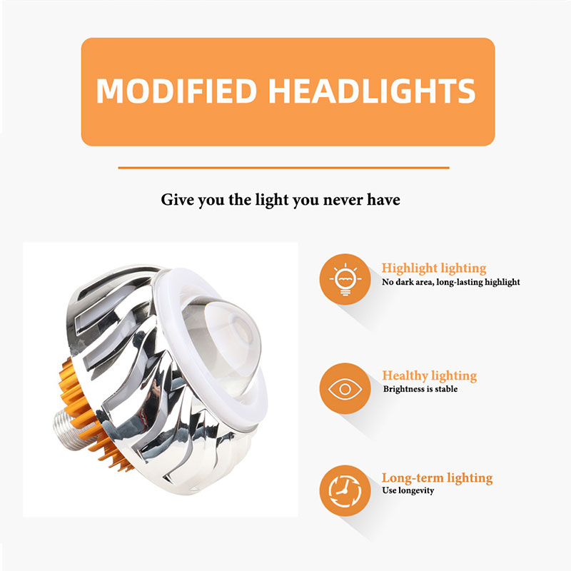 1pc Phare de moto à double hal - Universal Motorcycle Led Headlight Projector avis et prix
