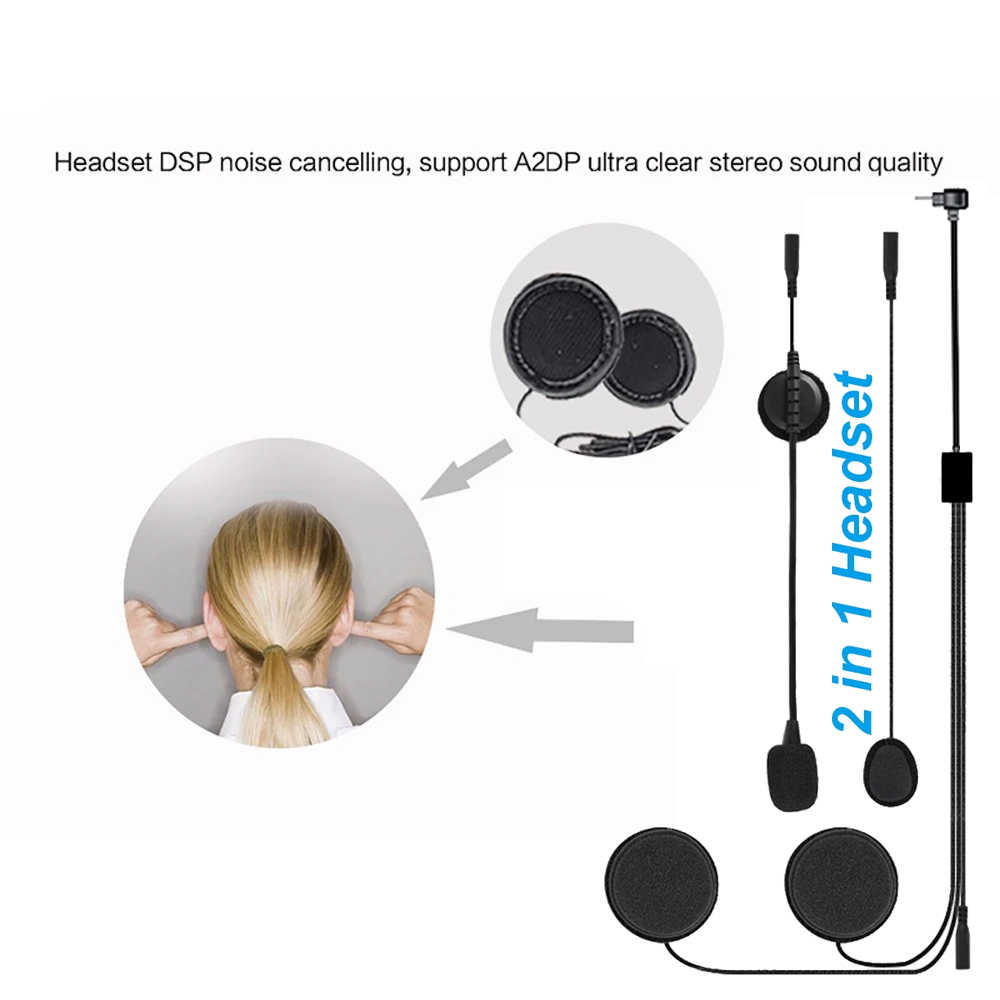 Accessoires d'écouteurs de typ - Universal Motorcycle Helmet Intercom Headset avis et prix