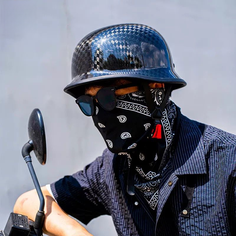 Demi-casque forgé de qualité s - Carbon Fiber Lightweight Motorcycle Helmet avis et prix