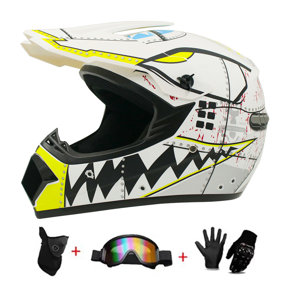 Ensemble de casque de motocros - Off Road Motocross Helmet Goggles Set avis et prix