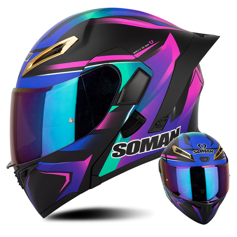 Casque de moto intégral rétro  - Modular Flip Up Motorcycle Helmet Dot Approved avis et prix