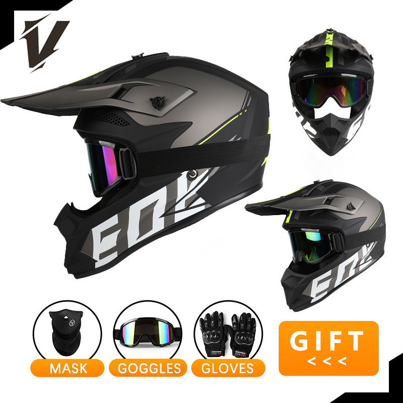 Ensemble de casque de moto tou - Off Road Motocross Helmet Goggles Set avis et prix