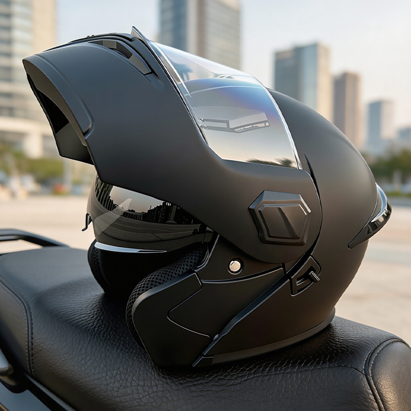 Casque de moto modulaire à vis - Modular Flip Up Motorcycle Helmet Dot Approved avis et prix
